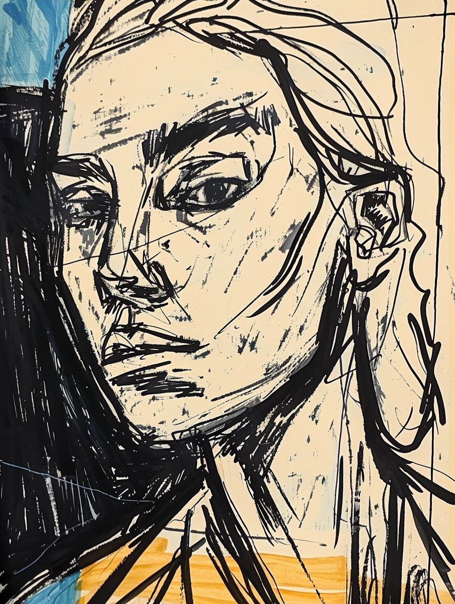 Fragmented Portraits in Bold Ink - Image 3