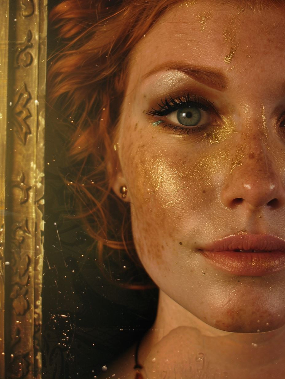 Golden Dust Ethereal Portrait - Image 1