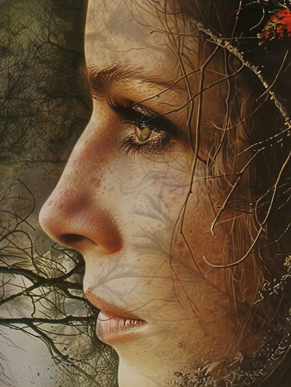 Ethereal Freckled Portrait Study - Image 3
