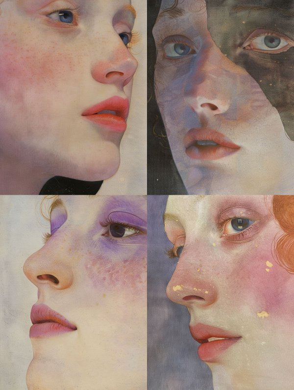 Ethereal Gazes in Pastel Hues