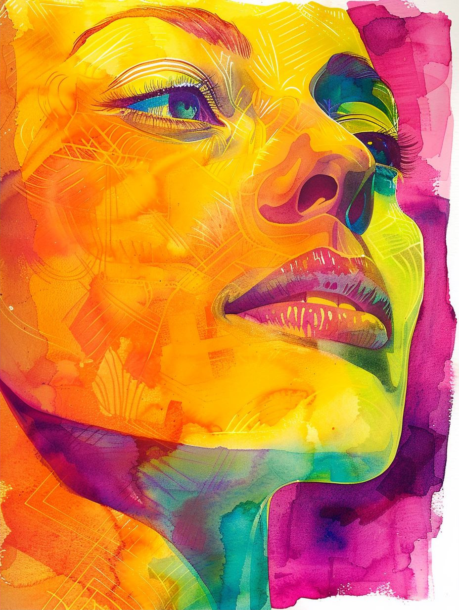 Prismatic Portraits: A Study in Color and Contrast - Image 2