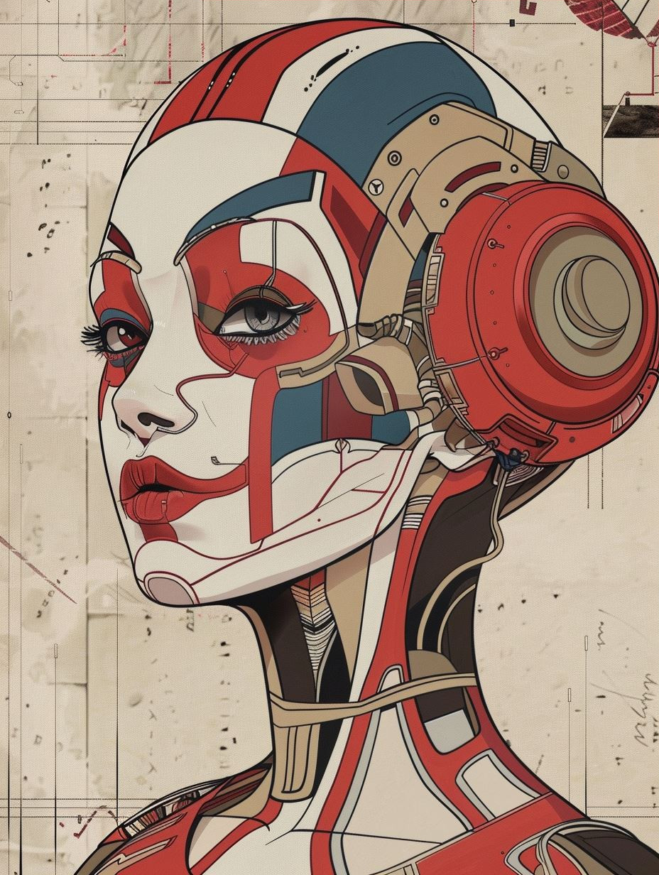 Retro Futurist Pop Art Portrait - Image 3