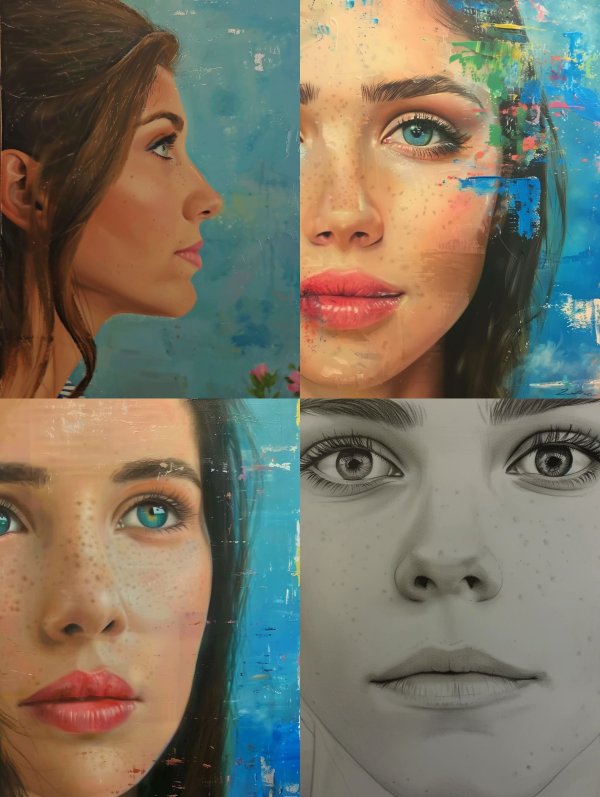 Ethereal Portraits in Mixed Media
