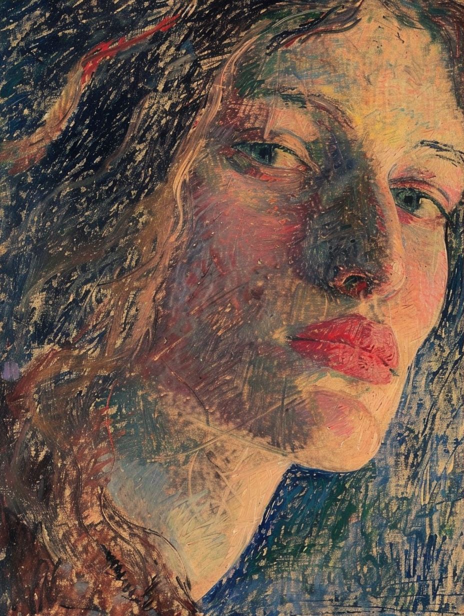 Prismatic Impasto Portrait Study - Image 3