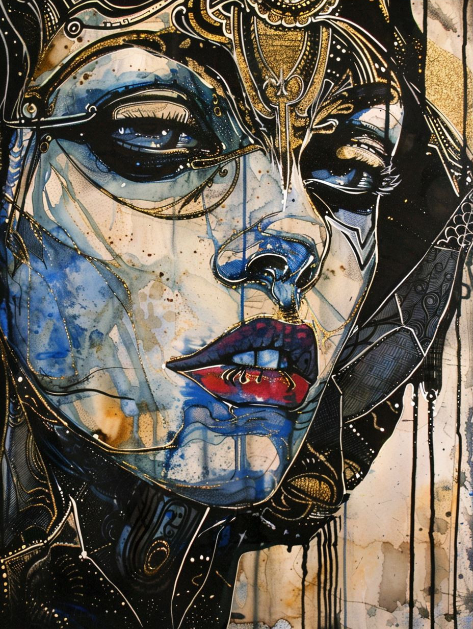 Ethereal Ink and Gold Decay - Image 3