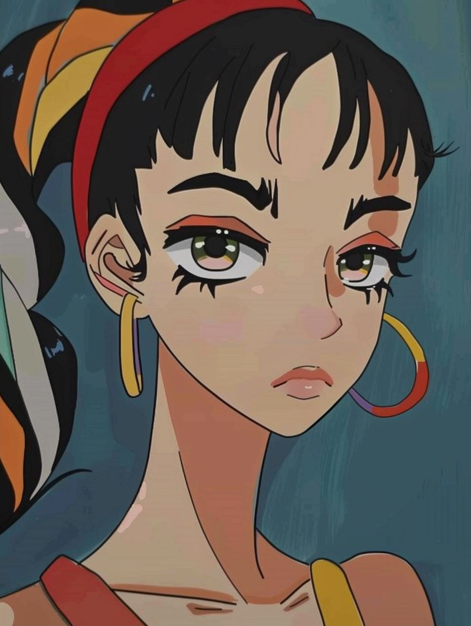 Modern Stylized Female Portrait Art - Image 2