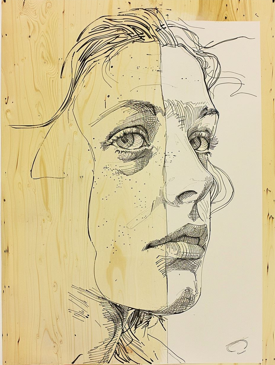Raw Graphite Portrait Study Sketches - Image 3