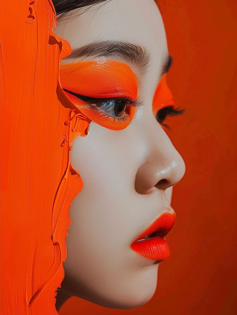 Vibrant Orange Avant Garde Portraits - Image 2