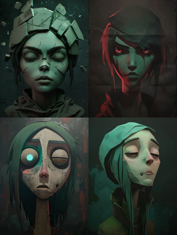 Melancholy Portraits of Fractured Souls