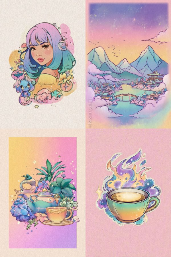 Pastel Dreams Digital Art Collection