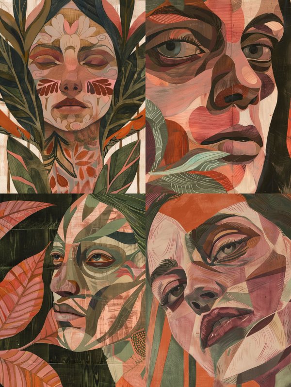 Abstract Earthy Portrait Studies