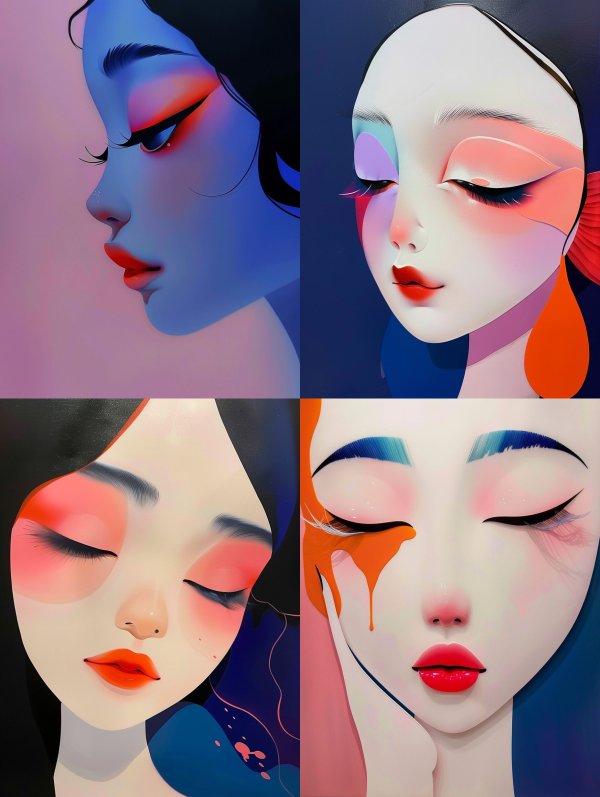 Ethereal Neon Portrait Studies