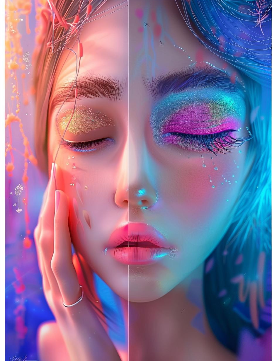 Ethereal Visions of Neon Beauty - Image 4