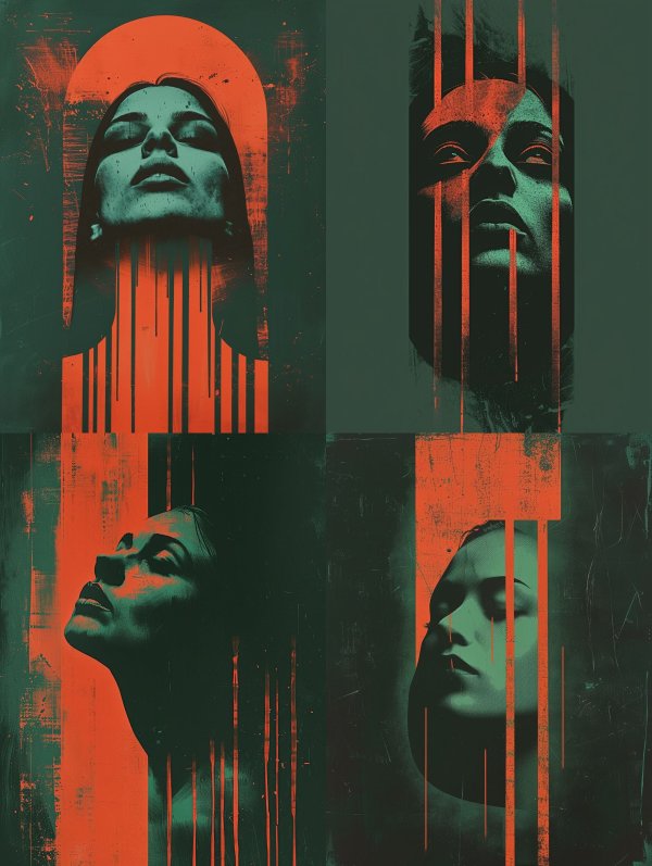 Crimson Shadows of Silent Faces