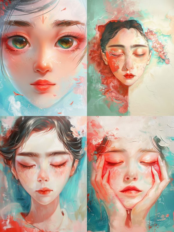 Ethereal Pastel Portraits of Dreaming Asian Women