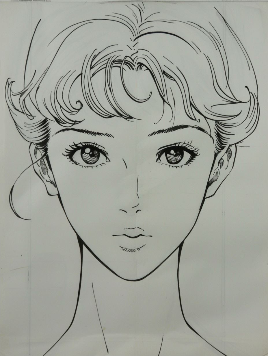 Elegant Vintage Anime Portraits - Image 2