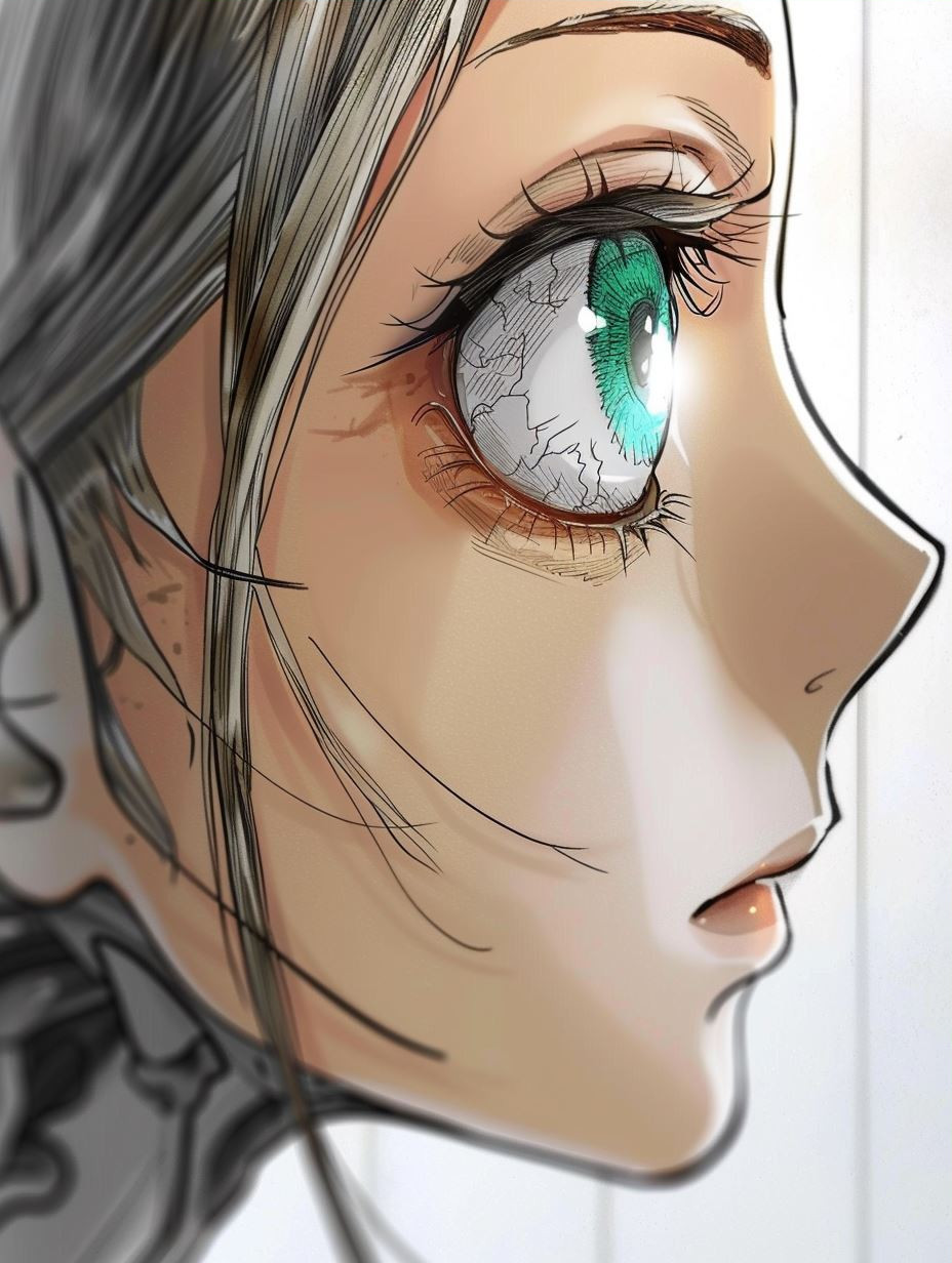 Ethereal Gazes: A Digital Anime Portrait Study - Image 3