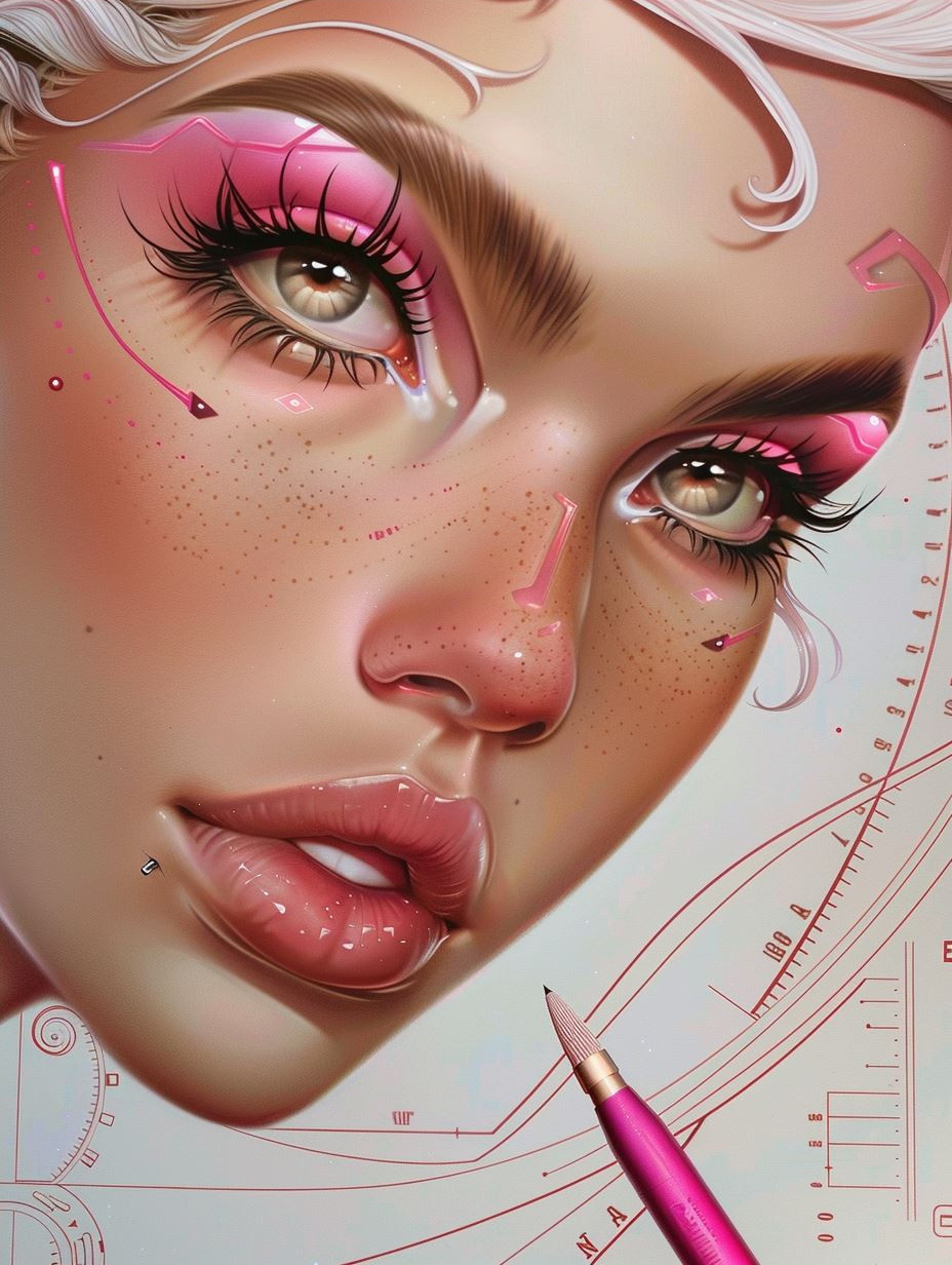 Ethereal Pink Digital Portraits - Image 4