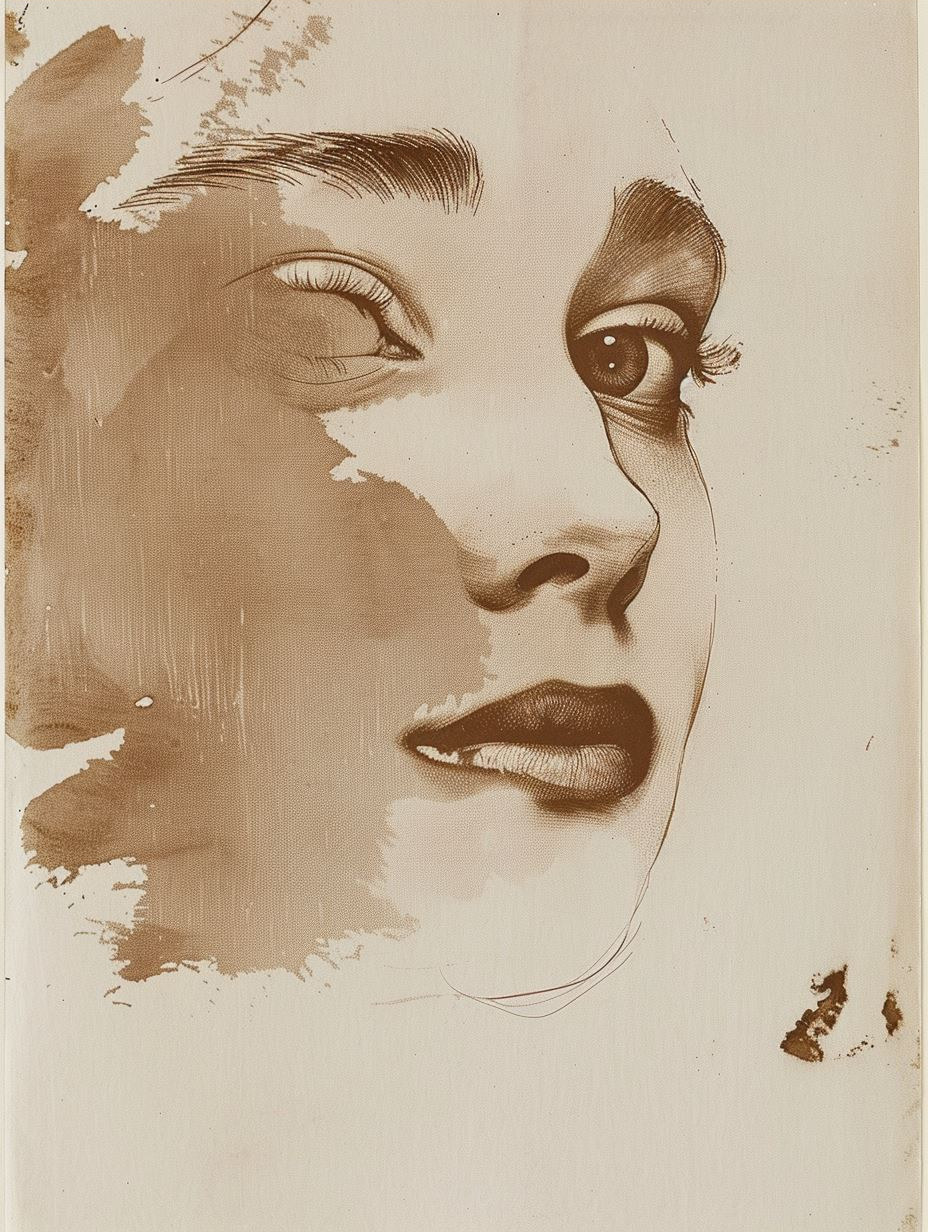 Ethereal Sepia Ink Portraits - Image 4