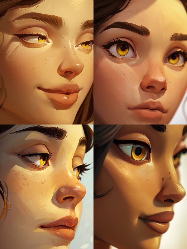 Golden Gaze Digital Portraits