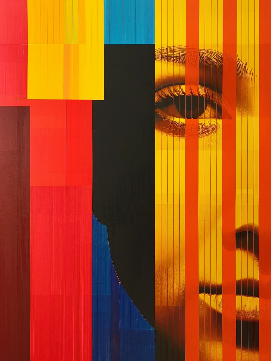 Fragmented Portraits in Primary Colors - Image 1