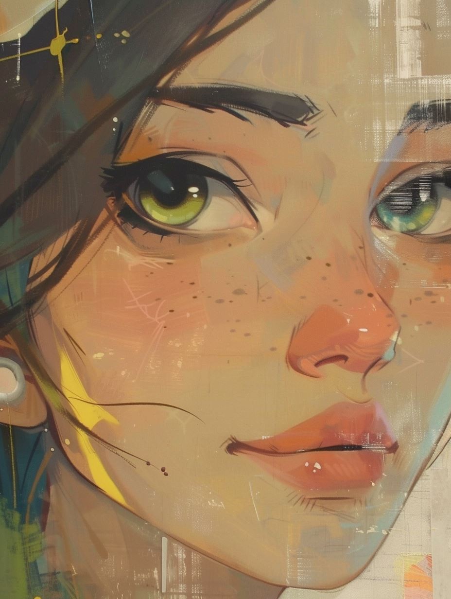 Ethereal Digital Painterly Portrait