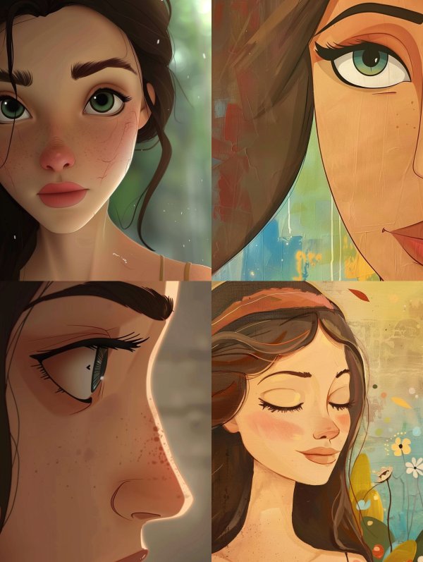 Ethereal Gazes: A Digital Portrait Study