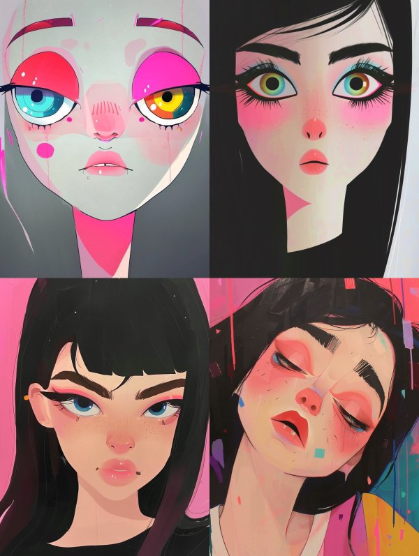 Vibrant Visions of Modern Digital Portraits