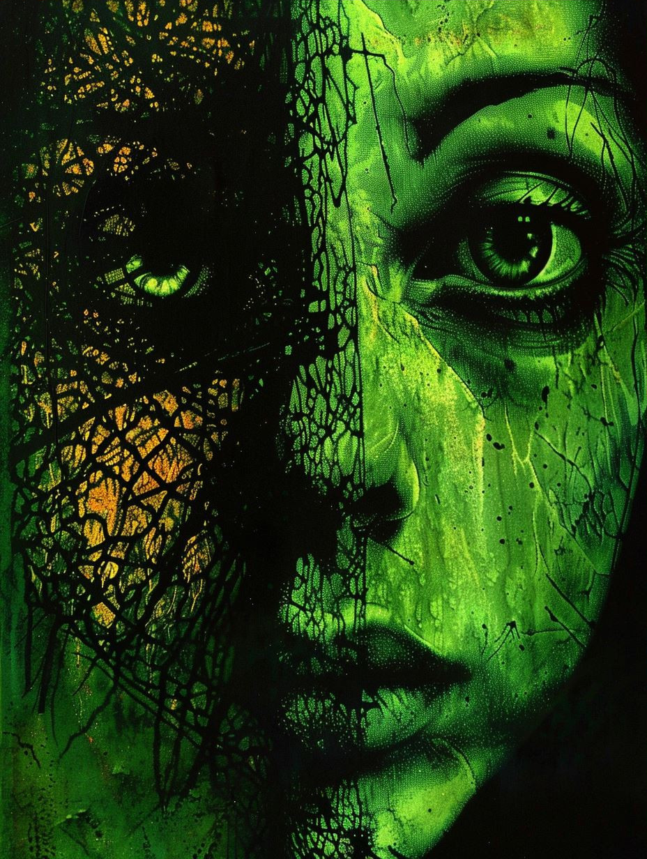 Cracked Neon Ethereal Portrait - Image 3