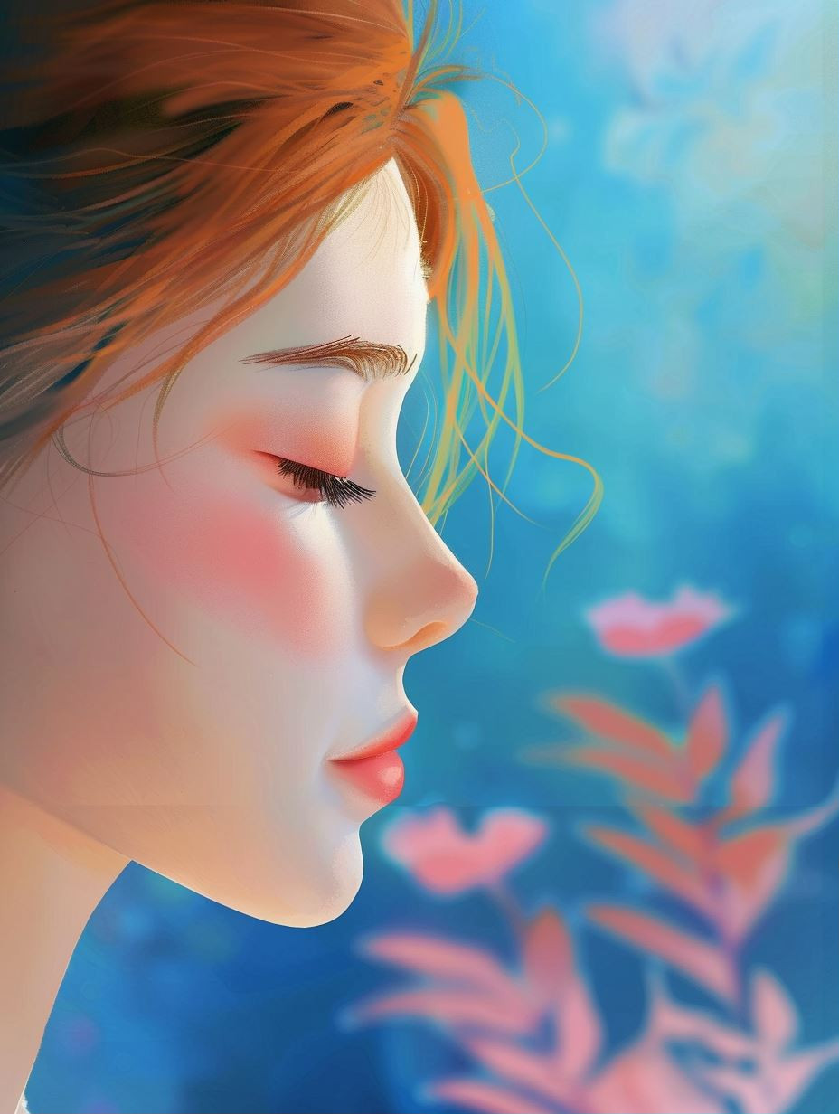 Azure Dream Ethereal Portrait - Image 1