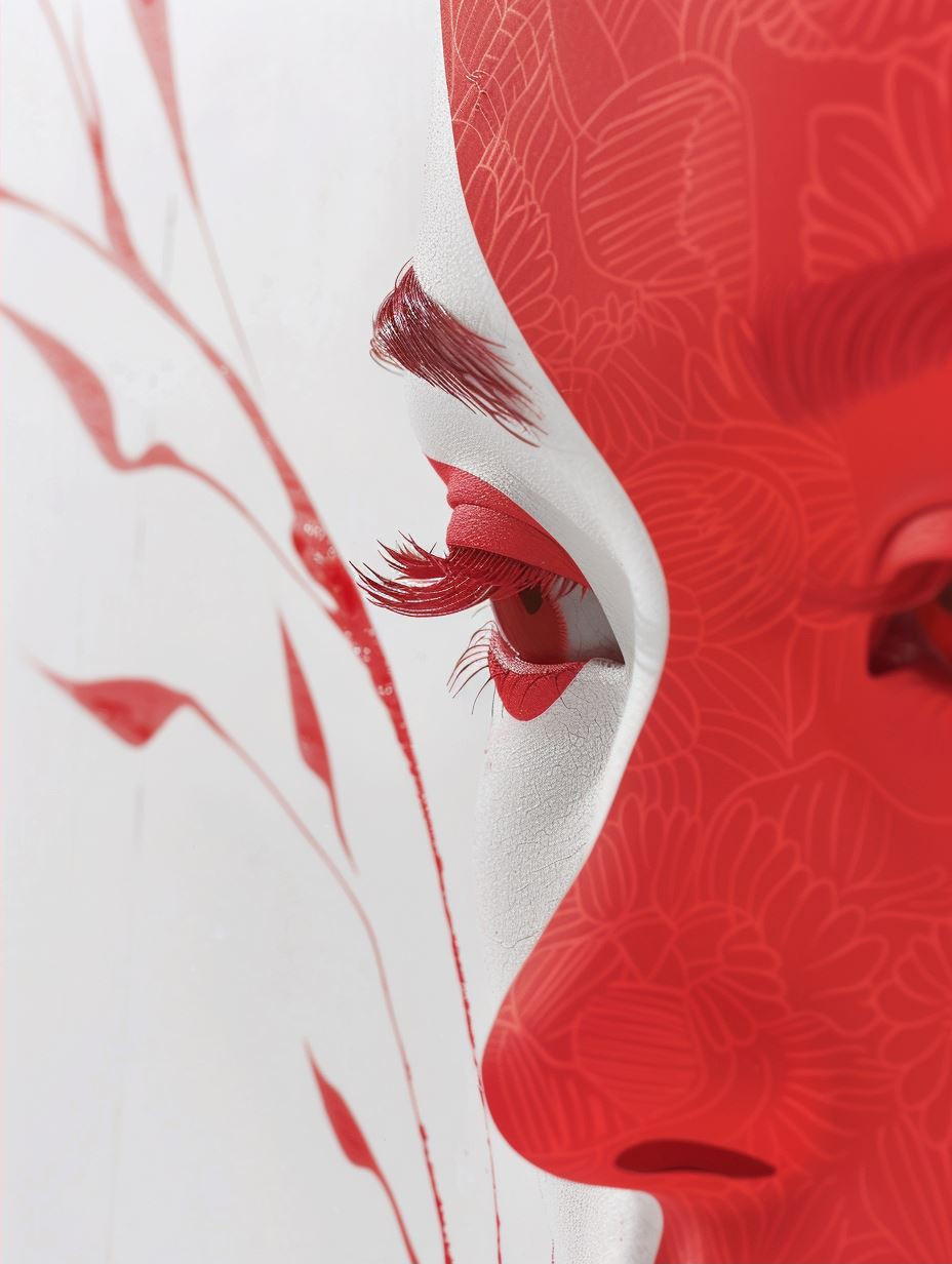 Crimson Layers of Sculpted Silence - Image 2