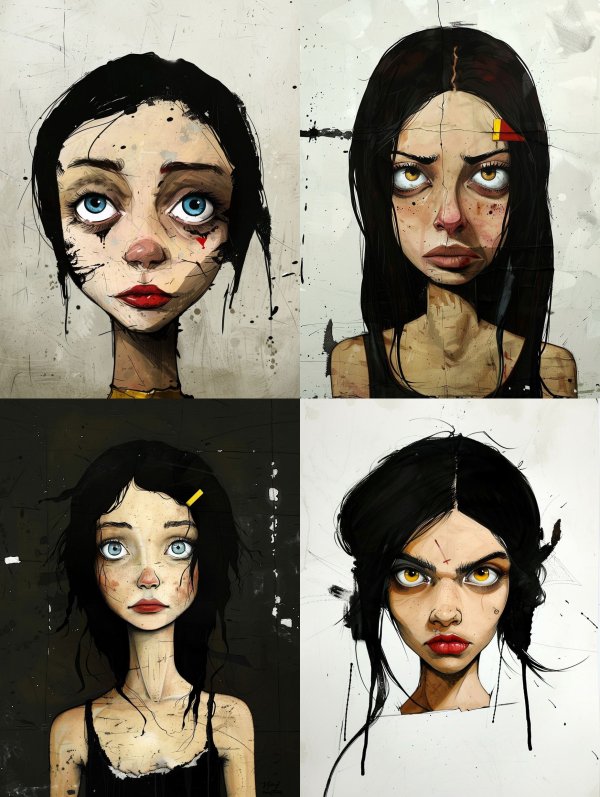 Haunting Gaze: Four Surreal Portraits