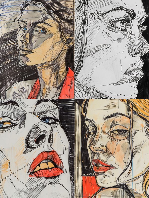 Raw Expressive Portrait Sketches
