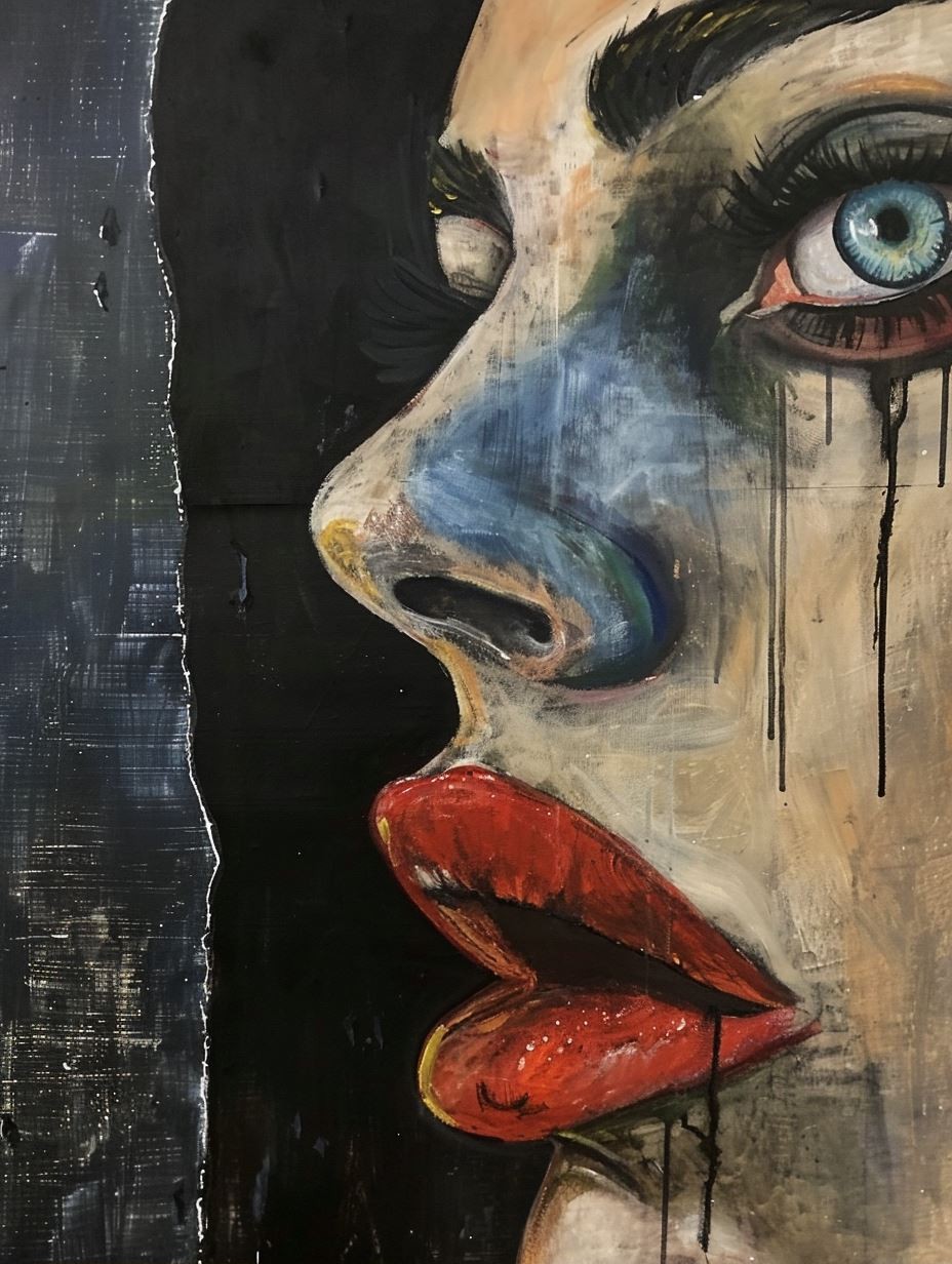 Melancholic Canvas Gaze - Image 2