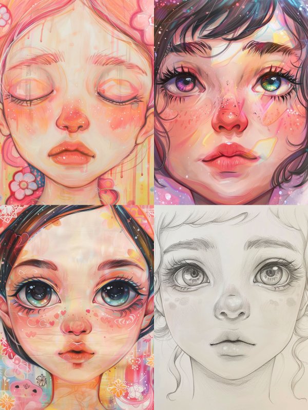 Dreamy Portraits: From Sketch to Color
