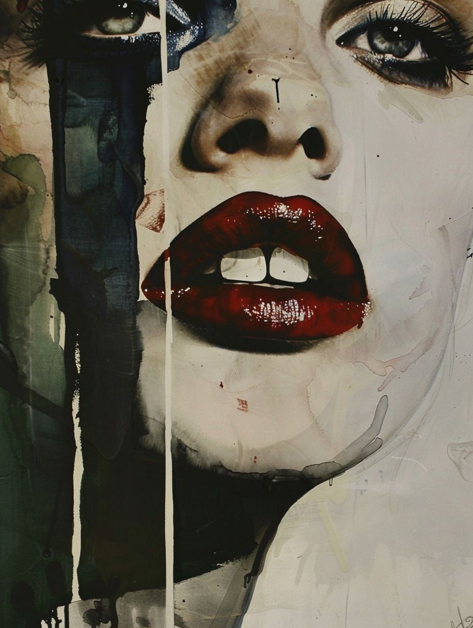 Fragmented Beauty Mixed Media Portrait - Image 2