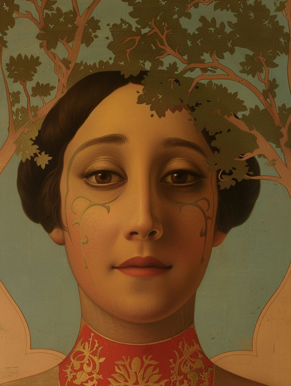 Vintage Pastoral Portrait of Innocence - Image 3