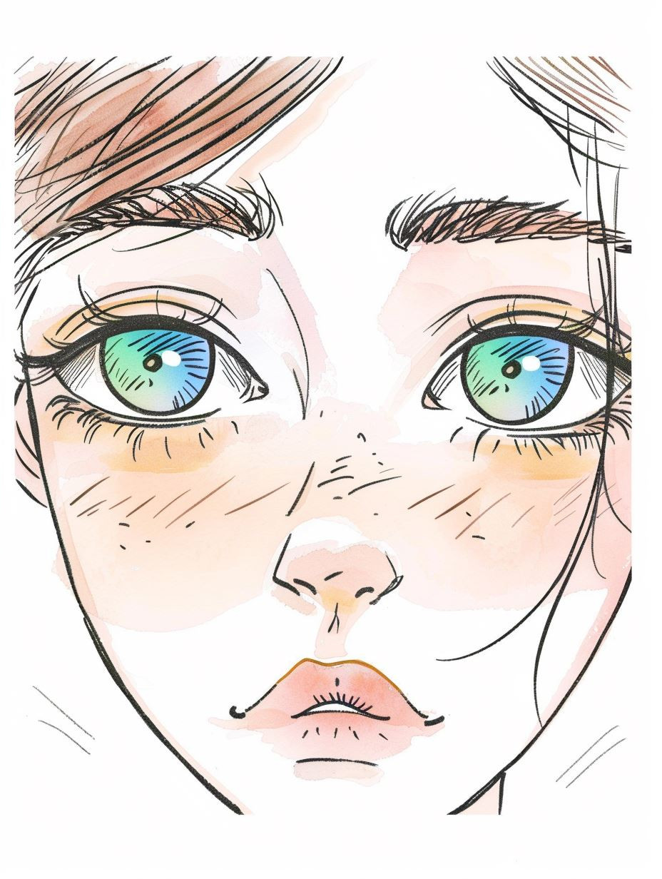Ethereal Gazes in Watercolor - Image 2