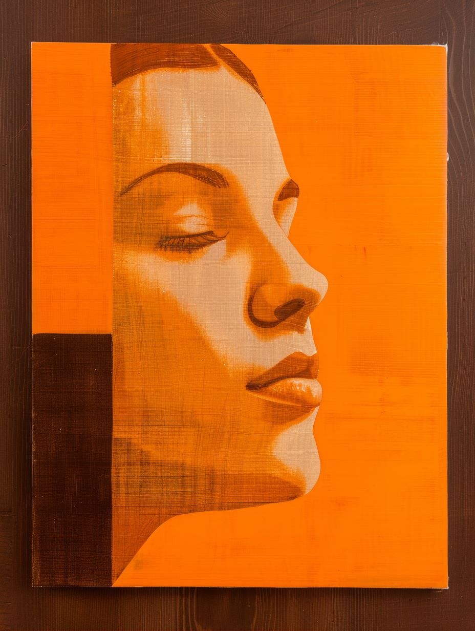 Amber Glow Minimalist Portraiture - Image 1