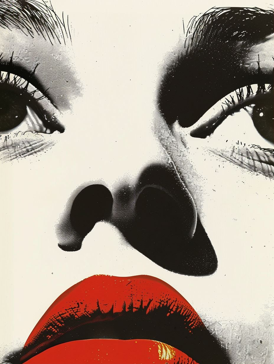 Bold Pop Art Portrait Collage - Image 1