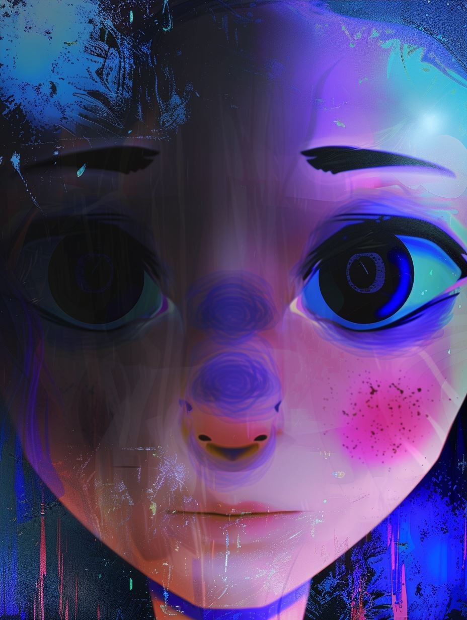 Neon Ethereal Digital Portrait - Image 4