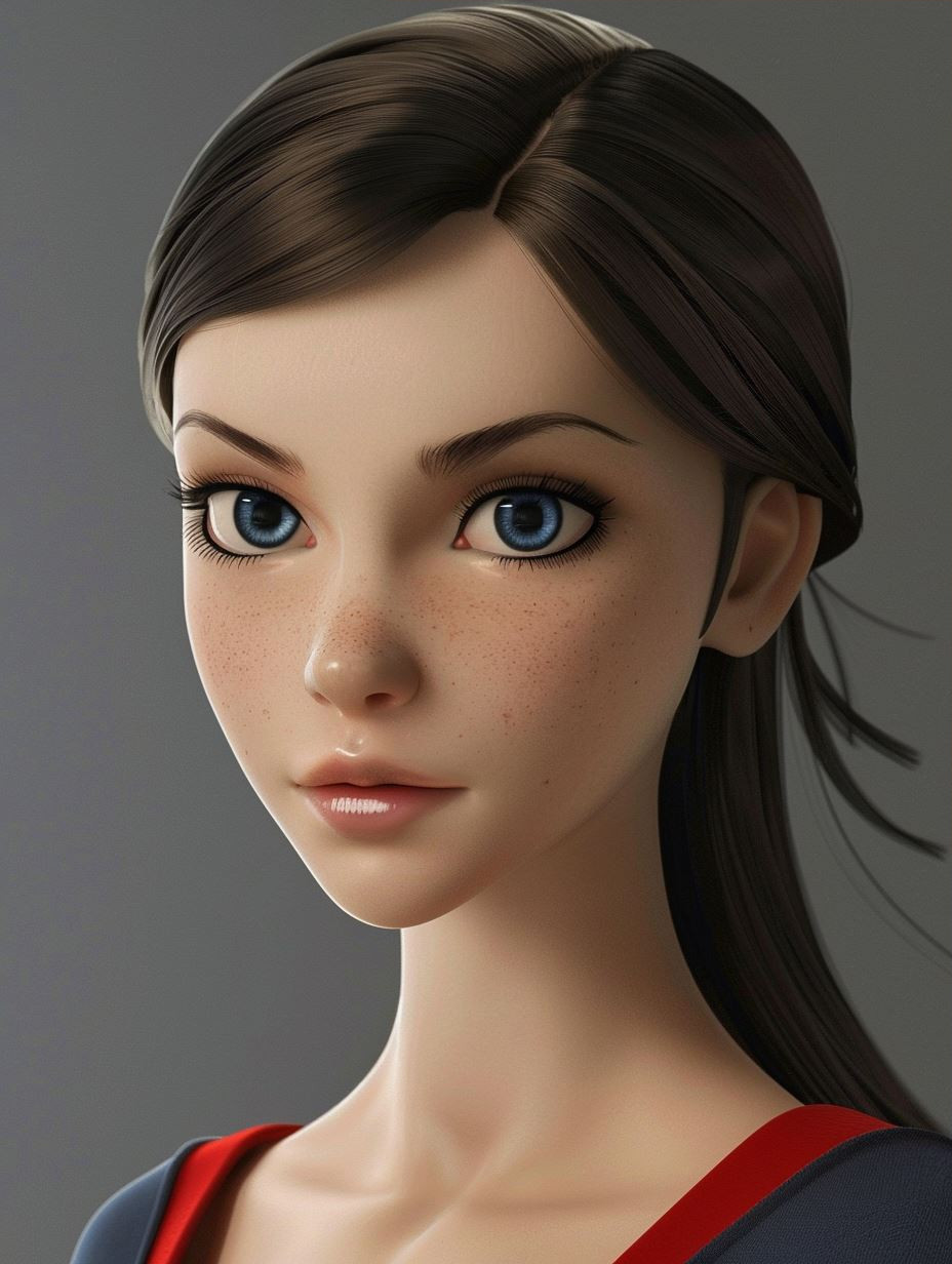 Digital Portraits of Stylized Female Faces - Image 3