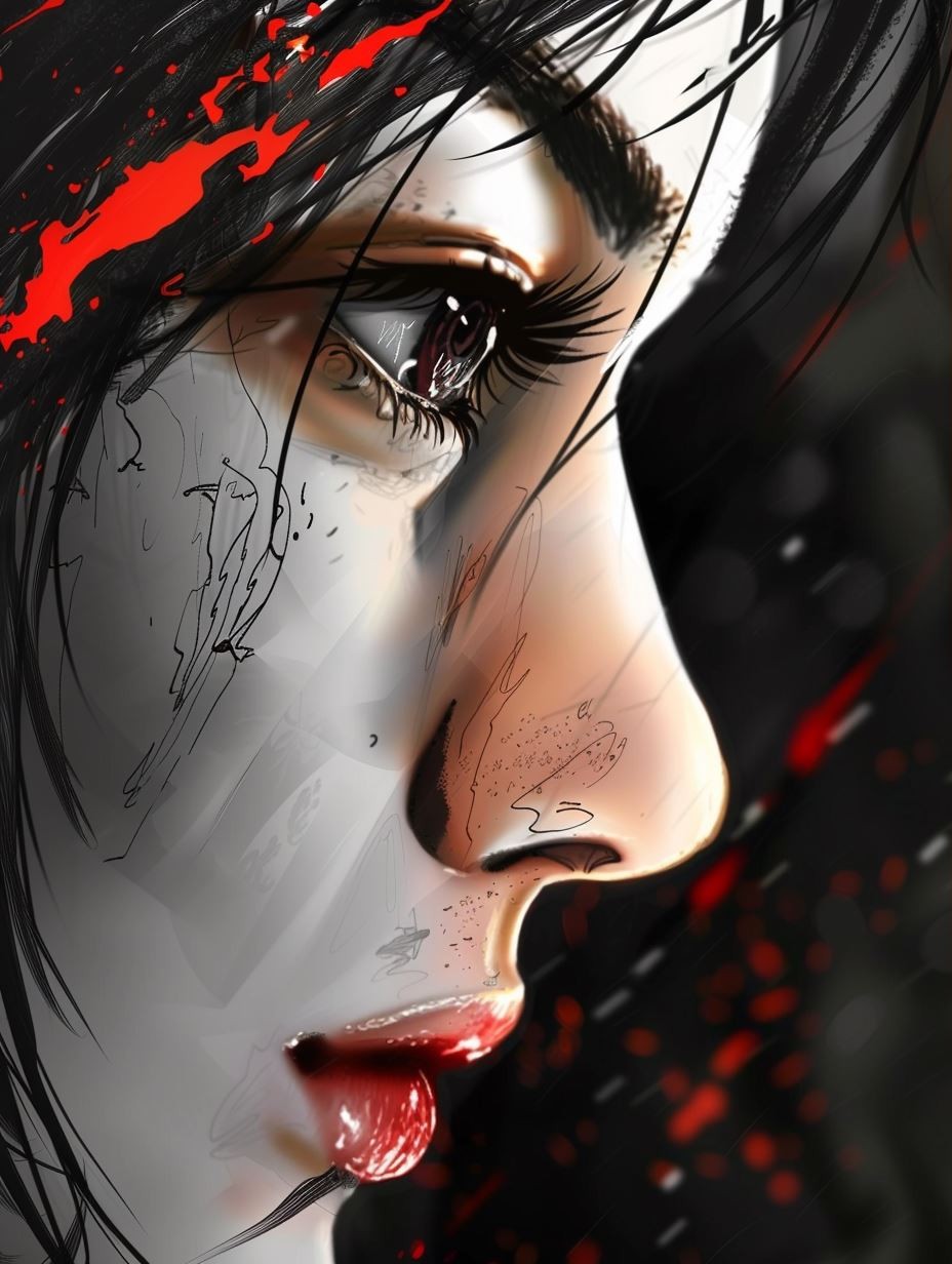 Crimson Edge Portrait - Image 3