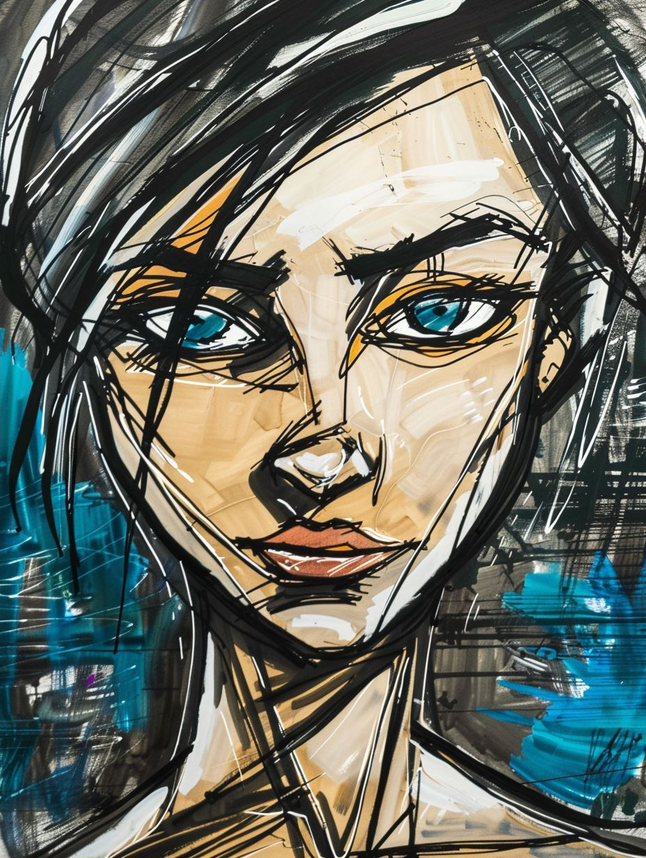 Ethereal Ink Sketch Portrait - Image 2