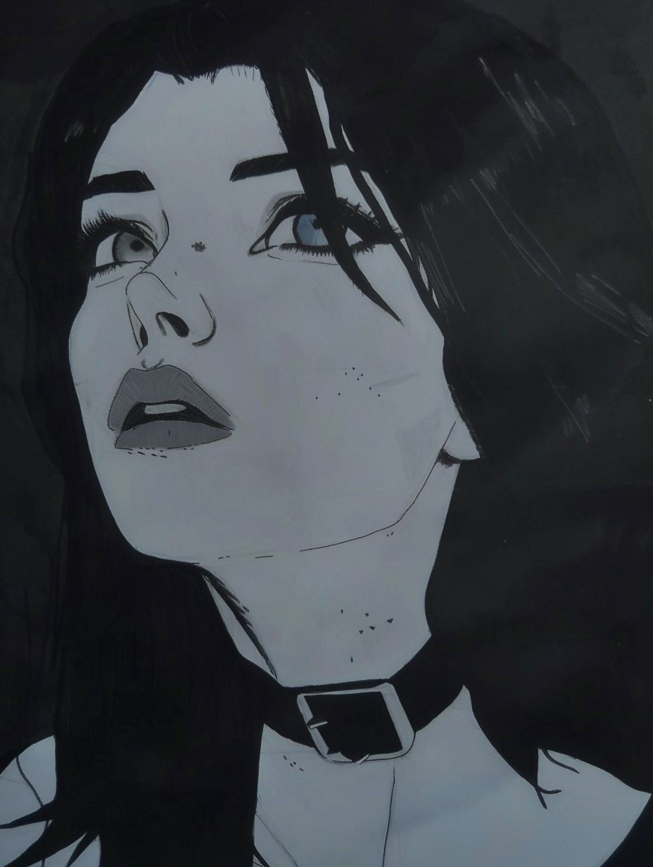 Moody Contemporary Portrait Art Study - Image 2