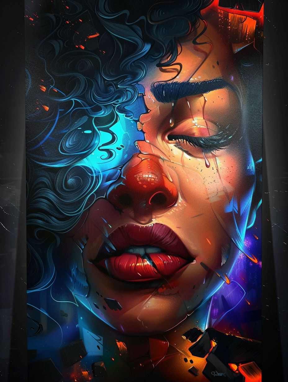 Neon Shadows Ethereal Portraits - Image 1