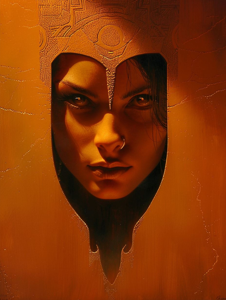Golden Ethereal Goddess Portrait - Image 2