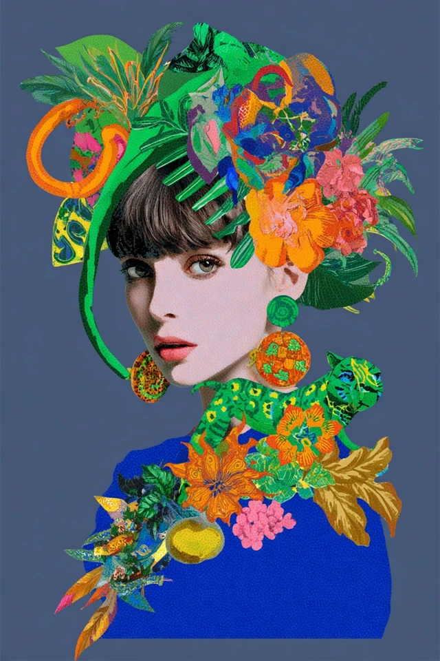 Floral Surrealism Collage - Image 1