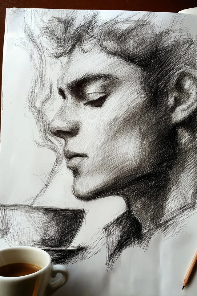 Shadows and Soul: Charcoal Art Studies - Image 4