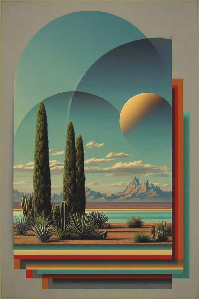 Geometric Surrealism Quadriptych - Image 2